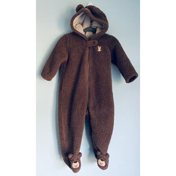 Carter's Infant Warm Bodysuit Brown 9 Months - Picture 1 of 6